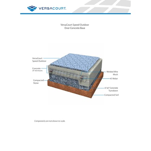 VersaCourt® Speed Outdoor Tile - Installation over Concrete Base