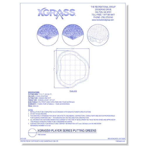 XGrass® Player Series Putting Green Kits: The Kiawah