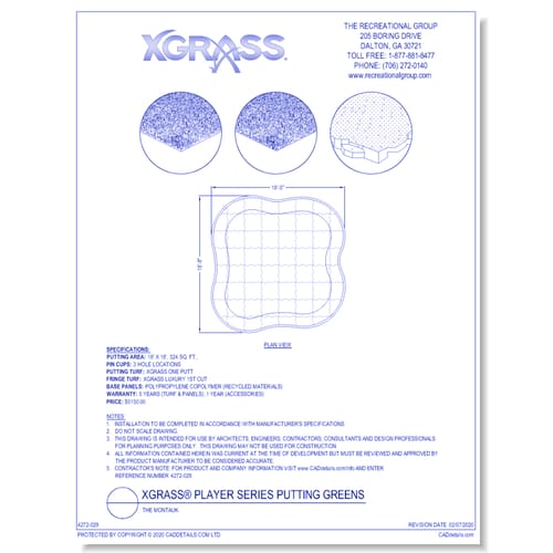 XGrass® Player Series Putting Green Kits: The Montauk