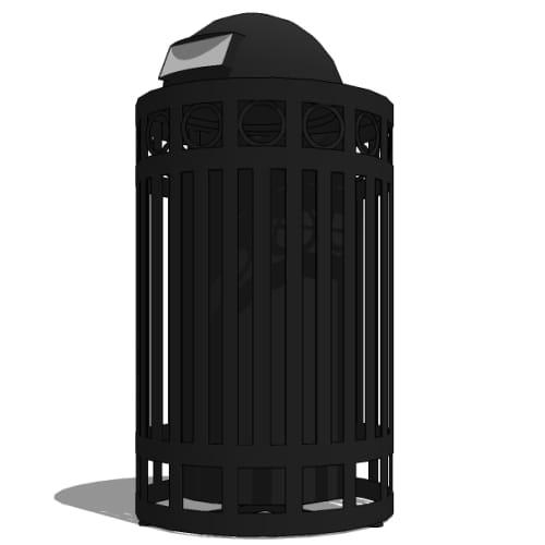 preview of Model HL2-1003: Halo Top Open Receptacle - Decorative Ring, 40 Gal., Surface Mount, Enclosed Dome Top
