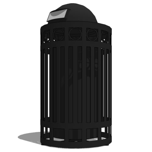 Model HL2-2100: Halo Side Door Opening w/ Latch Receptacle - Decorative Ring, 36 Gal.,Surface Mount, Flat Top