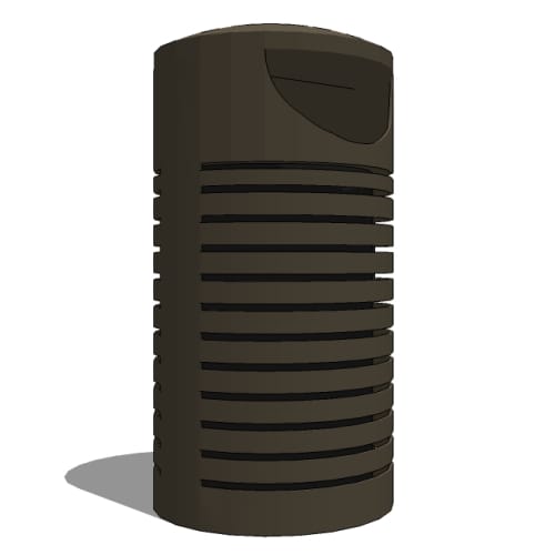 Model CM2-1001: Cambridge Top Opening Receptacle - Space Efficient, 22 Gal., Surface Mount, Dome Top