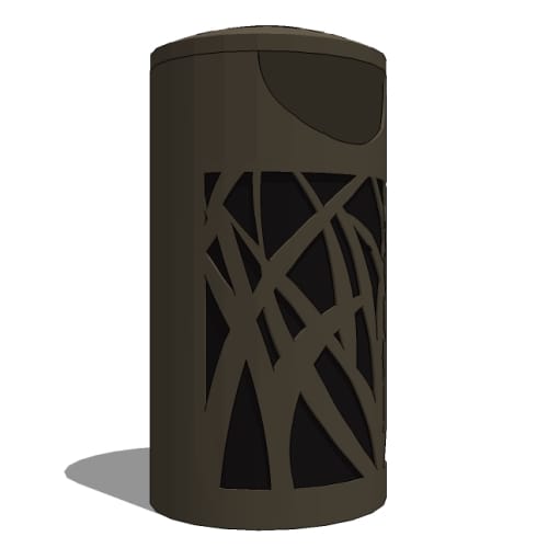 Model TG2-1002: TallGrass Receptacle -  Round 20 Gal., Ash Top