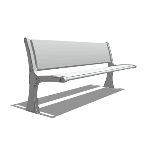 Model CP1-1000: Canopy Backed - Six Foot, Backed Bench