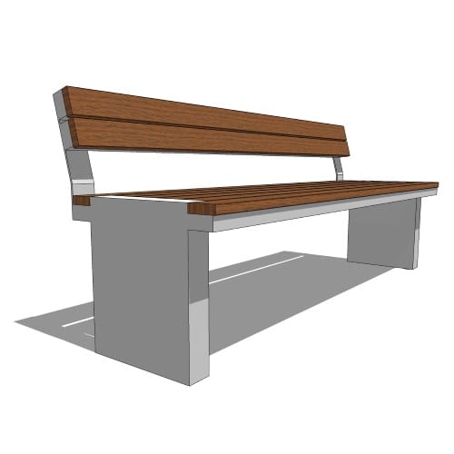 Ridgewood Bench (PS-692-AL-3-WD3-WD3)