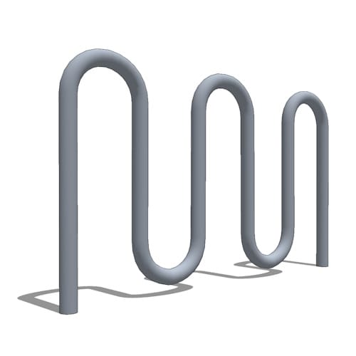 RB 07 I G: 7 Capacity, Inground Anchor Mount, Galvanized Bike Rack