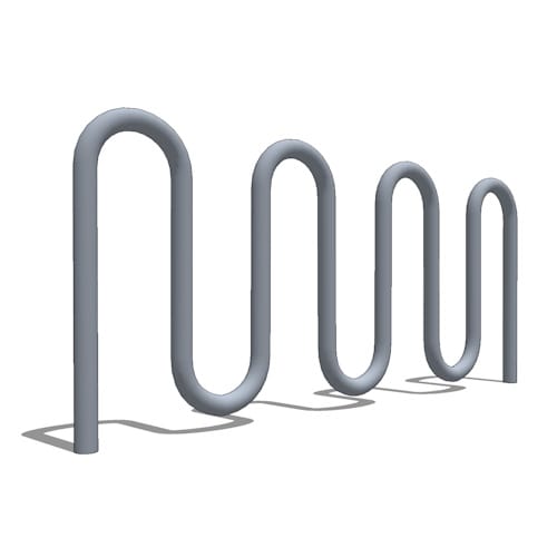 RB 09 I G: 9 Capacity, Inground Anchor Mount, Galvanized Bike Rack