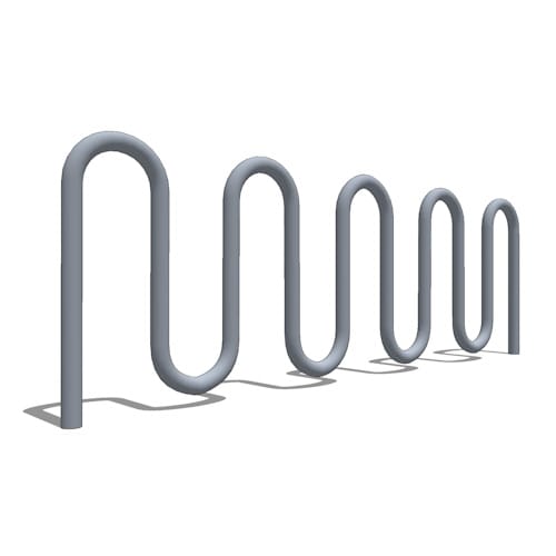 RB 11 I G: 11 Capacity, Inground Anchor Mount, Galvanized Bike Rack