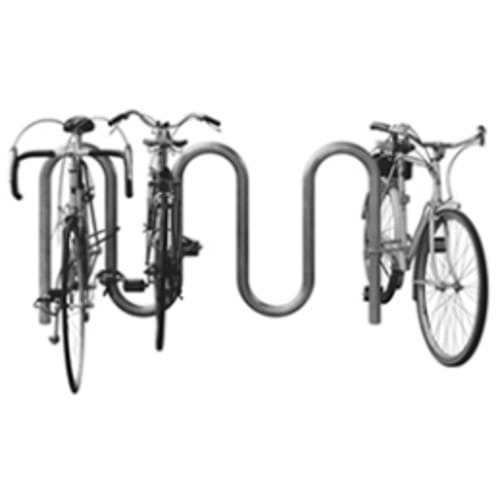 Surface Flange Mount Galvanized Bike Rack preview 2