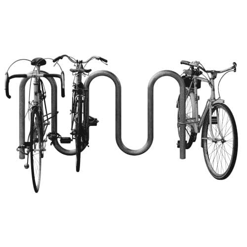 Surface Flange Mount Stainless Steel Bike Rack