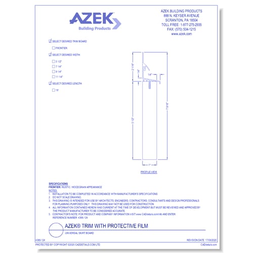 Universal Skirt Board