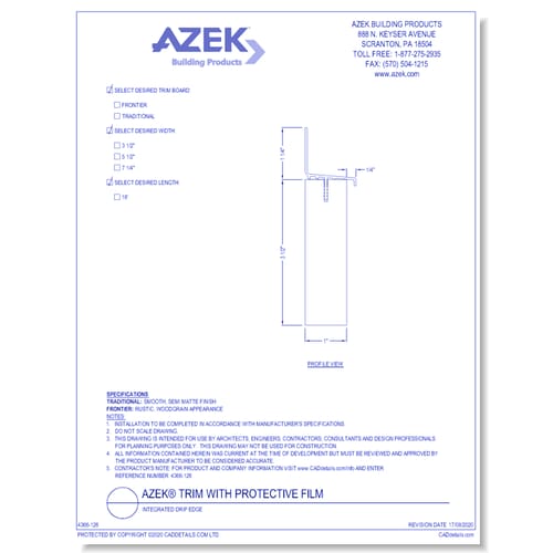 Integrated Drip Edge