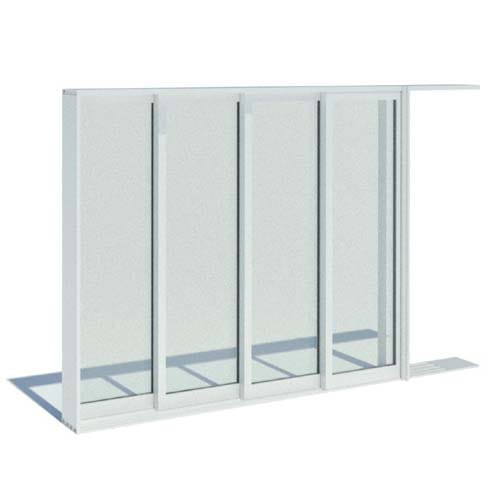 Series 8100 Doors: Thermally Broken Pocket Door - XXXXP - 3" UltraGlide Rollers, Standard Sill, No Screen