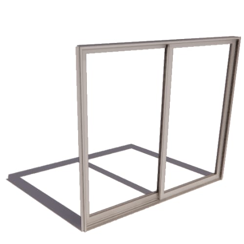 Series 8150 Doors: Standard Nail On - OX Sliding Door with Low Sill and Standard Hardware