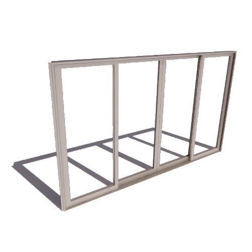 Series 8150 Doors: Standard Nail On - OXXO Sliding Door with Low Sill and Standard Hardware
