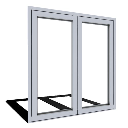 Series 7200 Doors: ADA Sill - Pivoting Double Door 2-5/8" Profile