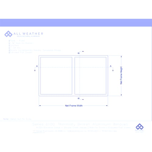 Series 6100 Windows: Standard Nail On - 2W Fixed