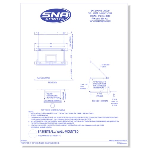 Wall-Mounted Stationary 4-6