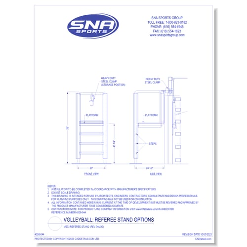 VB73 Referee Stand (rev.040210)
