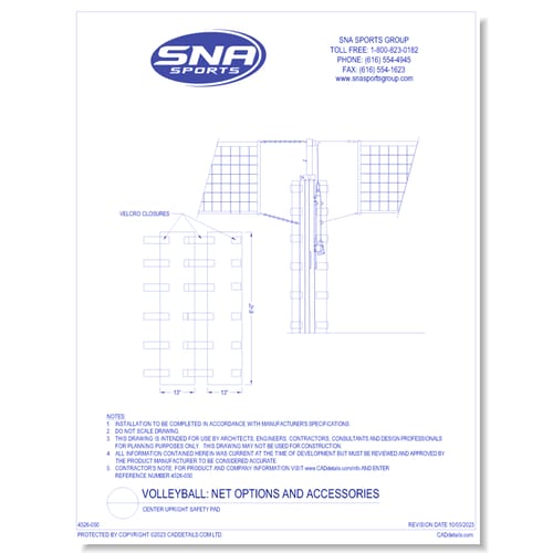 Center Upright Safety Pad