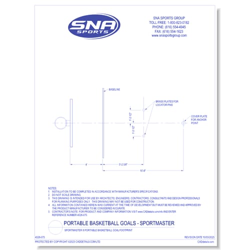 Sportmaster 8 Portable Basketball Goal Footprint