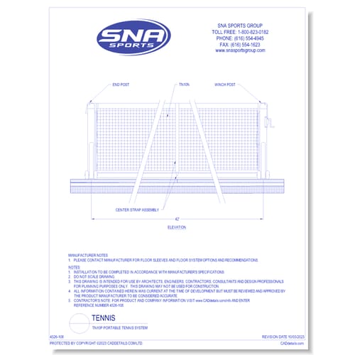 TN10P Portable Tennis System