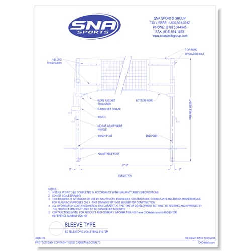 EZ Telescopic Volleyball System