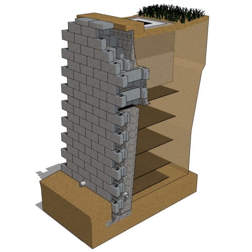 Structural System - GravityStone® Tradition Hybrid Modular Over M.S.E