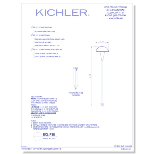Model:  15323 - Eclipse (Finish Available in AZT, BKT, TZT)