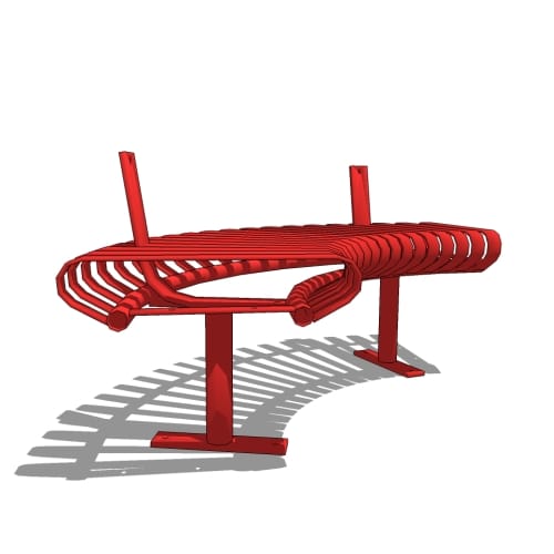 Carnival™ Flat II Curved Benches: 24 in. Inside Radius