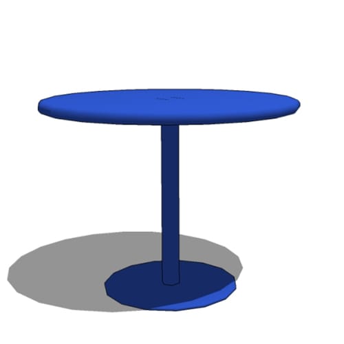 Café Table: Steel Disk Pedestal Base