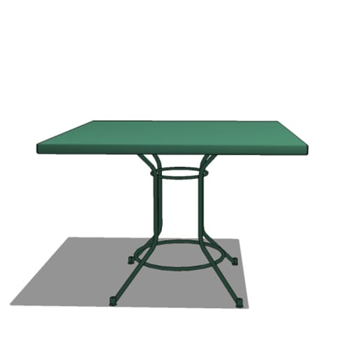 Café Table: Square, Rod Steel Base