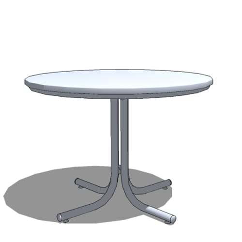 Café Table: Tube Leg Base 