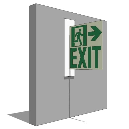 RAE2122 Luminous Intermediate Door Exit Sign