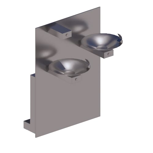 Electric Water Coolers: FCC-107-16-HL-VP Vandal Proof Non-Recessed, High/Low Drinking Fountain with Chiller/Purifier