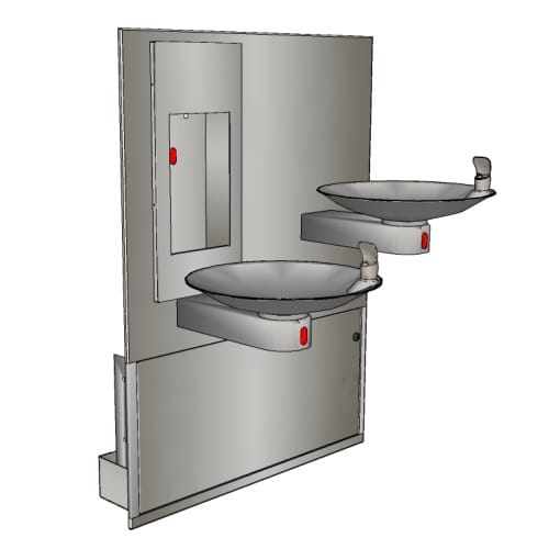 Bottle Filling Stations: B103-107-16-MOD-HL-TM-HF “Hands Free” Water Bottle Filling Station/Drinking Fountain