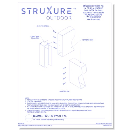 B1: Typical Corner Assembly (Isometric View)