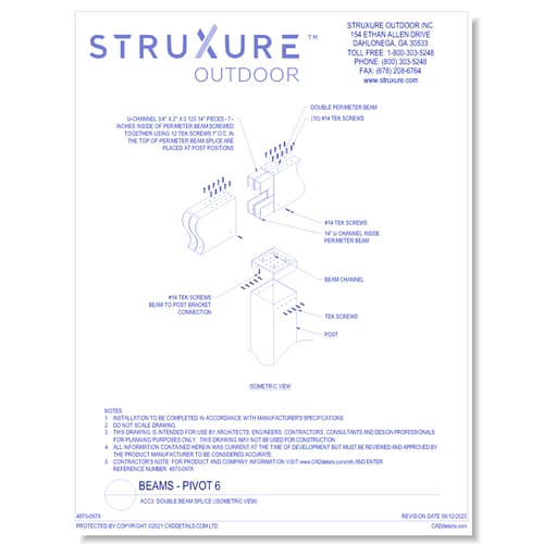 ACC3: Double Beam Splice (Isometric View)