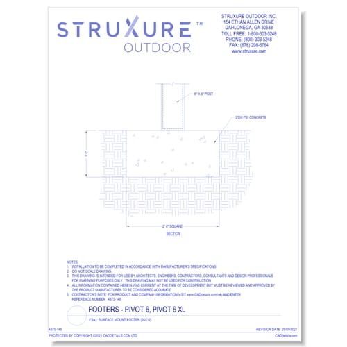 FSA1: Surface Mount Footer (24 x 12)