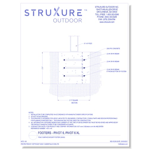 FSA3: Surface Mount Footer (24 x 24)