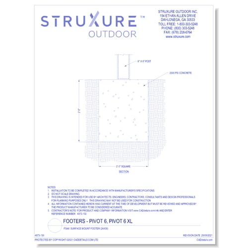 FSA8: Surface Mount Footer (24 x 30)