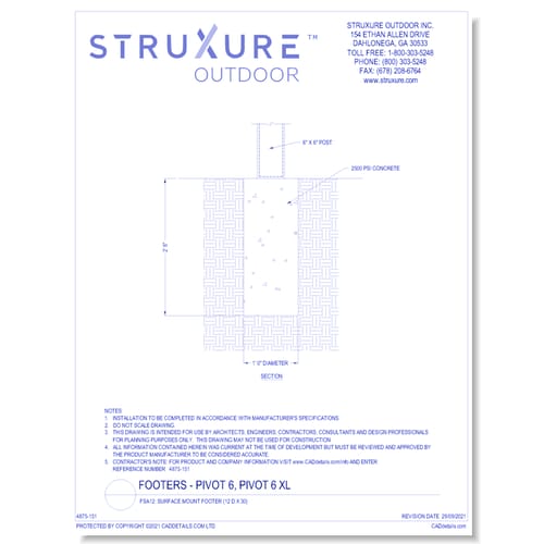 FSA12: Surface Mount Footer (12 D x 30)