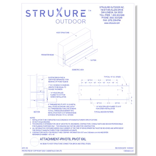 H6: Beam To Host Structure Connection (Brick And Steel Studs)