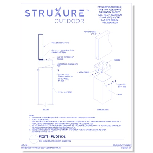PA4: Single Beam To 6 x 6 Post Connection