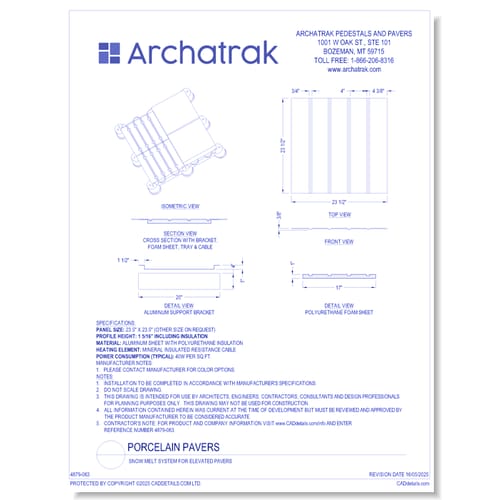 Snow Melt System For Elevated Pavers
