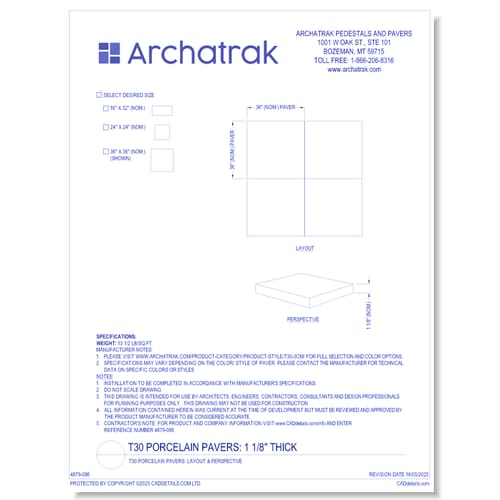 T30 Porcelain Pavers: Layout & Perspective