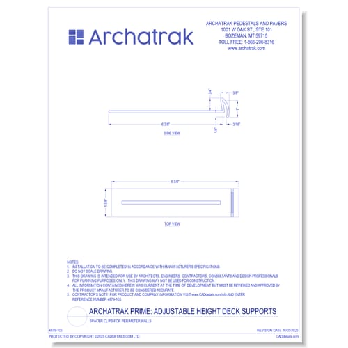 Spacer Clips For Perimeter Walls