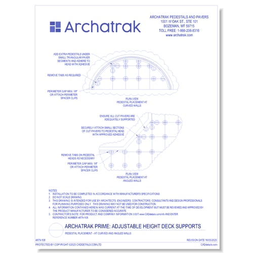 Pedestal Placement - At Curved And Angled Walls