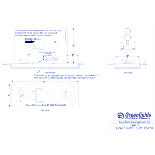 Adjustable Resistance: Model ( UBX221 ) Back Extension Pro
