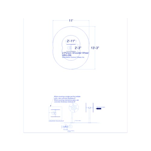 Low-Impact: Model ( UBX286 ) 2-Person Shoulder Wheel
